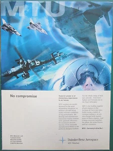 9/1998 PUB MTU DAIMLER BENZ MOTOREN TURBINEN MÜNCHEN TIGER TYPHOON TORNADO AD - Bild 1 von 1