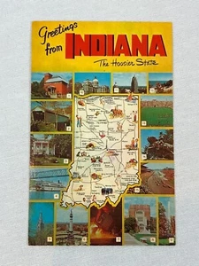 Postal vintage de los años 60 saludos de Indiana 6¢ Eisenhower sello Dexter Press - Imagen 1 de 6