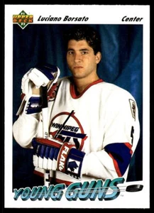 1991-92 Upper Deck #599 Luciano Borsato Winnipeg Jets Rookie Hockey Card - Picture 1 of 2