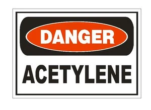 Gefahr Acetylen Aufkleber Sicherheitsschild Decal Label D874 - Bild 1 von 1