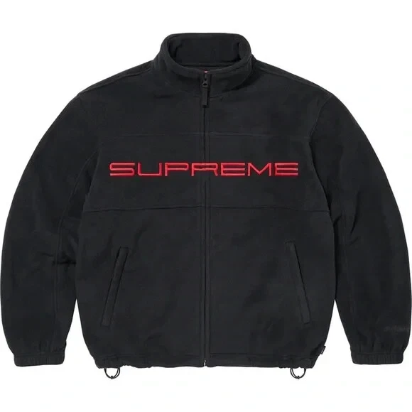 Supreme Polartec Fleece Zip Jacket Black XL Ships Fast In Hand. - Image 1 of 1