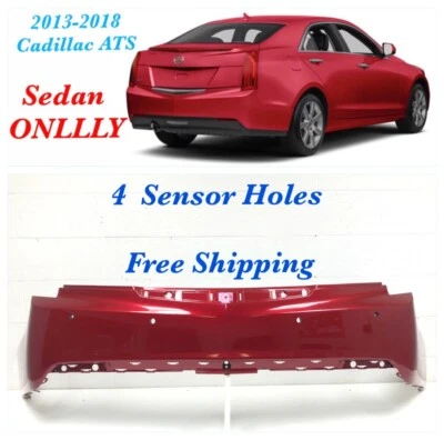 2013-2018 Cadillac ATS SEDAN para-choque traseiro 4 furos de sensor (cristal Claret MET) #22 - Imagem 1 de 4
