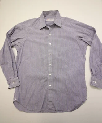 Turnbull & Asser Shirt Mens 16 41 Dress Stripe Made England Button Cotton READ - Image 1 of 4