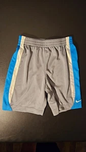 Nike Basketball Shorts Kids L 7 Gray W/ Blue White - Picture 1 of 7