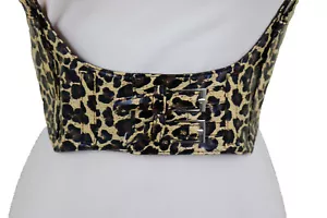 Mujer Marrón Elástico Leopardo Cintura Alta Top Corsé Correa Especial Sexy TALLA - Imagen 1 de 12