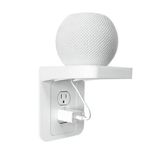 Outlet Shelf White Wall Outlet Shelf Outlet Shelf with Cord Storage Standard ... - Picture 1 of 7