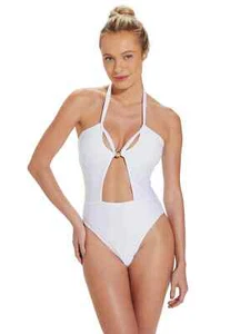 VIX Paula Hermanny womens Solid Brenda One Piece Swimsuit size Small White $248 - Picture 1 of 9