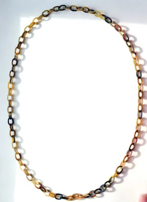 camilieri Horn Büffelhorn Halskette Kette natur braun Hornkette zierlich NEU - Bild 1 von 2