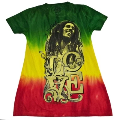 Bob Marley T Shirt Womens Small Tie-Dye Short Sleeve One Love Album Top - Image 1 of 2