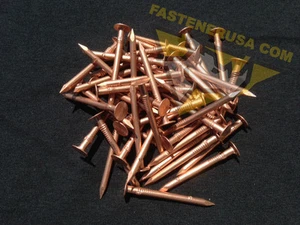Uñas para techos de cobre liso liso de 1 3/4" calibre 10 (50 piezas) - Imagen 1 de 1