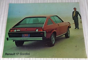 Renault 15TL 17TL & Gordini 1970s Coupe Convertible Brochure with Specs VG - Bild 1 von 3