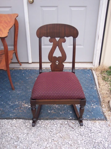 Empire Mahogany Sewing Rocker / Nursing Rocking Chair  (R114) Cover