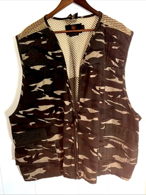 Game Winner Camo/Camouflage  Mesh Hunting Vest Men's Size 3XL/4XL Full Zip - Image 1 of 4