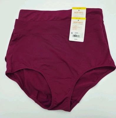 Warner's Underwear Brief Womens Medium 6 High Waist Dig-Free No Pinching 2-Pair  - Image 1 of 4