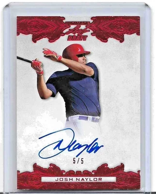 JOSH NAYLOR 2015 Leaf Ultimate Draft Red Etched Foil RC Auto # 5/5 MARINERS - Image 1 of 2