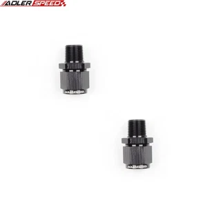 Adaptador de montaje recto NPT macho a 3/8" hembra AN8-8AN 2 PIEZAS EE. UU. negro - Imagen 1 de 9
