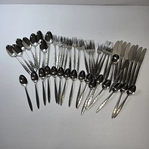 50-teiliges Set Nachtigall Stanley Roberts Edelstahl Japan Besteck Vintage MCM - Bild 1 von 7