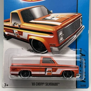 Hot Wheels HW City (2013) Orange '83 Chevy Silverado Toy Truck 16/250 - Picture 1 of 7