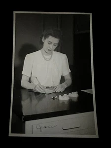 Vintage Dental Dentist's School Making Teeth 4x6 Her Name Is Grace - Picture 1 of 4