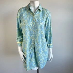 Natori Cruz Pyjama Sleepshirt Shirt Kleid 100% Baumwolle Paisley Print Damen M - Bild 1 von 15