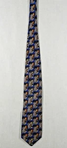 NEU J Garcia Art in Neckwear Stonehenge limitierte Krawatte aus 100 % Seide abstrakt blau grau - Bild 1 von 7