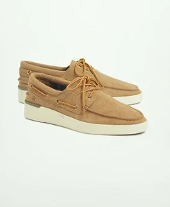 Brooks Brothers Sperry x A/O Cup 3-Eye Tan Suede Boat Shoes TAN - Men's Size 11 - Picture 1 of 12