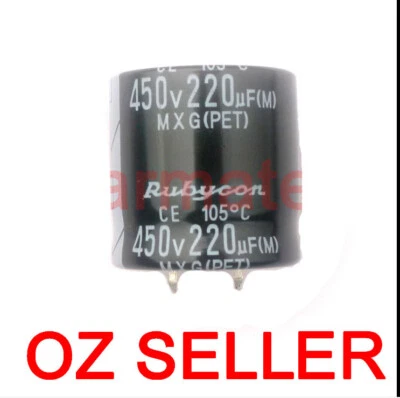 Hot Capacitor 220uf 450V 105°C 30X30mm for Hp LCD Monitor Screen Repair Rubycon - image 1 of 3