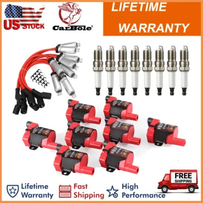 8x Bobina de encendido + bujía + cables para Chevy Silverado 1500 2500 GMC UF262 D585 Foto 1 de 4