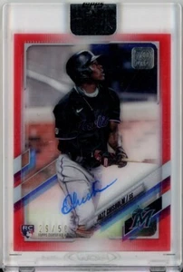 2021 Topps Clearly Authentic Autographs Red #CAAJC Jazz Chisholm RC AUTO /50 - Picture 1 of 2