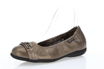 Mephisto Mujer Metálico Bronce Cadena Cuero Sin Cordones Ballet Pisos Talla 5.5 Foto 1 de 4