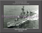 USS Picking DD 685 toile personnalisée livraison photo impression marine cadeau vétéran