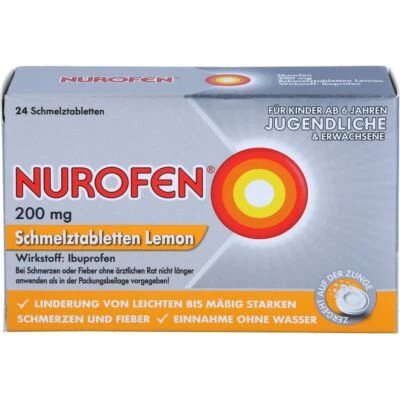 RECKITT BENCKISER DEUTSCHLAND GMBH NUROFEN 200 mg Schmelztabletten Lemon 24 St PZN 11550548