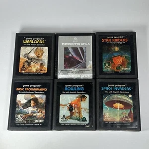 Atari 2600 Game Lot Of 6 Space Invaders, Bowling, Star Raiders, Warlords, More - Picture 1 of 19
