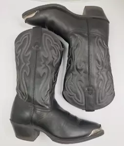 Botas Vaqueras Occidentales Marca Texas 7630 8D Para Hombres Negras Trucker Pisadas Negras Punta - Imagen 1 de 24