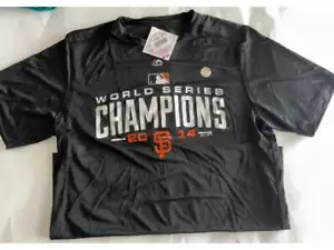 San Francisco Giants Majestic Brand 2014 World Series Champions Short Sleeved Sh - Picture 1 of 1