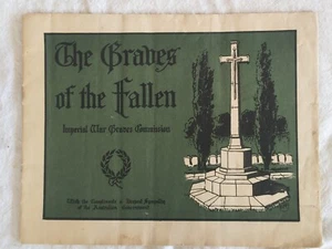 Australian British WW1 Imperial War Graves Commission booklet. Graves of Fallen - Picture 1 of 8
