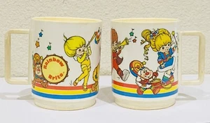 (2) Rainbow Brite cup mug vintage made in USA Hallmark 1983 - Picture 1 of 5