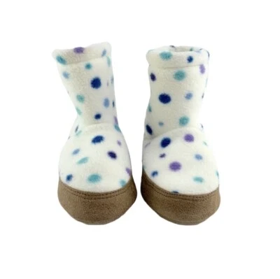 Zapatillas botín al tobillo de lana a lunares Lands End para niñas pequeñas talla 5 434564 Foto 1 de 4