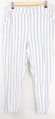 Roaman Para Mujer PLUS 14W Mezcla de Lino Rayas Náutico Viaje Playa Vacaciones Foto 1 de 4