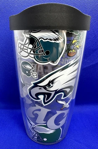 Philadelphia Eagles Football NFL Tervis 16oz Logo Travel Plastic Mug/Tumbler Cover