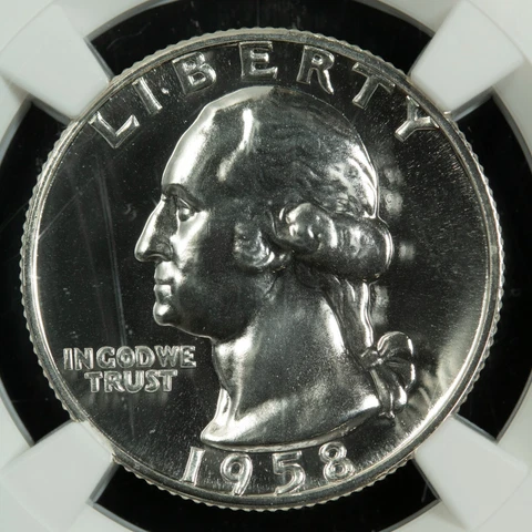 1958 NGC PF 68 Proof Silver Washington Quarter 25C Item#J9710 Cover