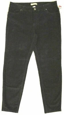 Skinny leg Pants Size 35 Dark Gray Stretch Corduroy Route 66 - Image 1 of 4