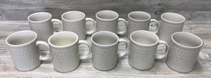 10 Oneida White Wicker Coffee Cups 3-3/4" - Picture 1 of 4