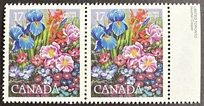 Canadá 1980 Sc# 855 Par de inscripciones MNH OG Jardín Montreal Flower Show Foto 1 de 2