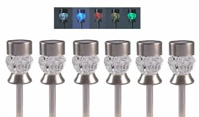 Solarleuchten Farbwechsler 6er-Set Solarlampen Gartenlampe Solarleuchte - Bild 1 von 2