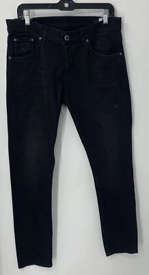 Dondup mens black ritchie skinny fit jeans sz 34 - image 1 of 4