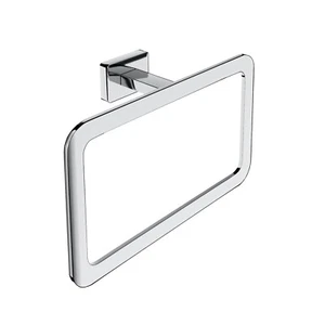 Anillo de toalla Elegancia montado en pared esmalte cromado herrajes de baño - Imagen 1 de 3
