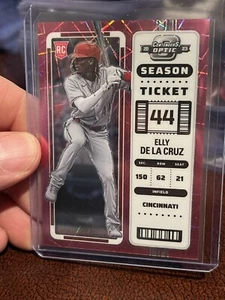 2023 PANINI CONTENDERS OPTIC TICKET ELLY DE LA CRUZ 16/17 PINK - Picture 1 of 5