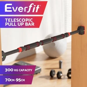 Everfit Pull Up Bar 70CM-95CM Doorway Chin Up Horizontal Bar Home Gym Workout - Picture 1 of 9