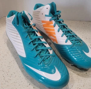 TACCHETTI NIKE VAPOR SPEED 3/4 TD CALCIO UOMO NFL COLORI DELFINI TAGLIA 14 - Foto 1 di 13